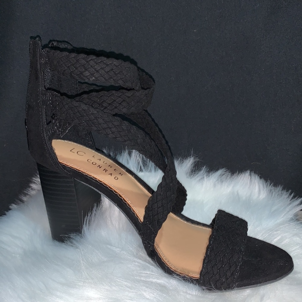 Lauren Conrad heel Sandals with zipper size 6 1/2 - Picture 3 of 10